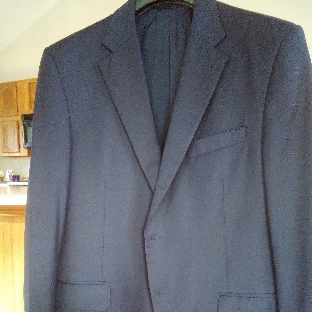SUPER 110s Deep Blue Italian Dress Jacket 44R